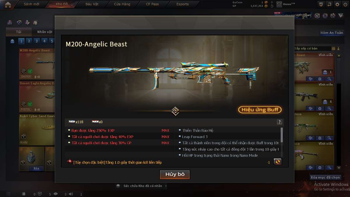 shop acc cf uy tin gia re
